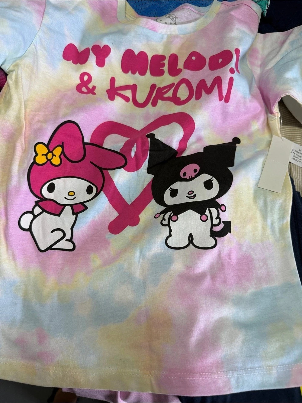 Sanrio My Melody & Kuromi Tie-Dye Graphic Tee Girls Size 6X/6